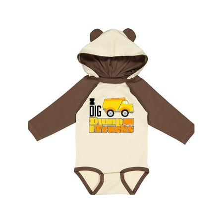 

Inktastic I Dig Dump Trucks Gift Baby Boy or Baby Girl Long Sleeve Bodysuit
