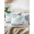 thumbnail image 3 of Outdoor Pillows Waterproof, Teal Navy Blue Coastal Bedding Throw Pillows with Insert for Couch Sofa Bed, Coral Jellyfish Nautical 12x20 Inch Pillowcases Decorative Camping Patio Pillow Set of 1, 3 of 8