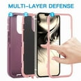 thumbnail image 2 of Entronix Heavy Duty Case Compatible with iPhone 12 / 12 Pro, Shockproof Hard Cover, Purple, 2 of 7