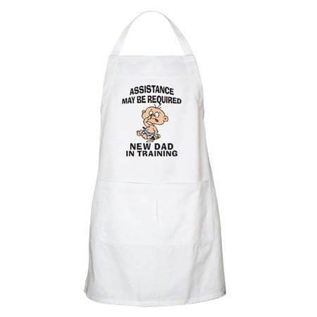 Dad Apron CafePress - New Dad In Training BBQ Apron - Kitchen Apron with Pockets, Grilling Apron, Baking Apron ()