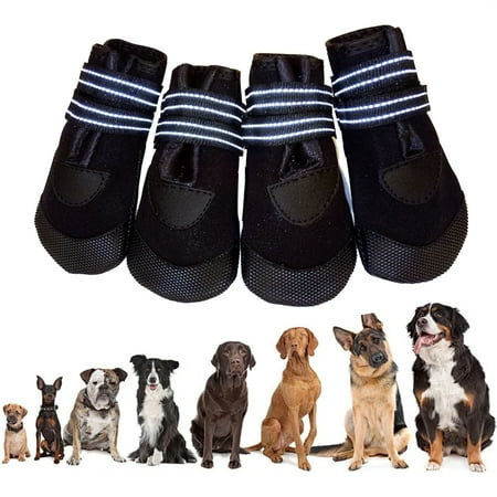 Extra Savings  Waterproof Reflective Dog Boots for Night Walking  Soft Sole Warm Fabric Shoes for Small Medium Dogs  Easy On/Off Pet Paw Protection Footwear for Winter Use  Daily Use Item