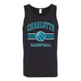 thumbnail image 2 of Wild Bobby City of Charlotte Basketball Fantasy Fan Sports Mens Tank Top, Black, Small, 2 of 5