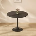 thumbnail image 2 of 31.5" Modern Round Dining Table, Holaki Small Space Kitchen Table with MDF Top & Metal Base for Dining Room, Living Room, Coffee Corner, Black, 2 of 7