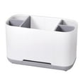 thumbnail image 1 of Product Category Rack Storage - Bathroom Organizer Stand for Toothbrushes and Toothpaste Durable Stand with Drain Hole Sleek Countertop Accessory for Daily Use, 1 of 7