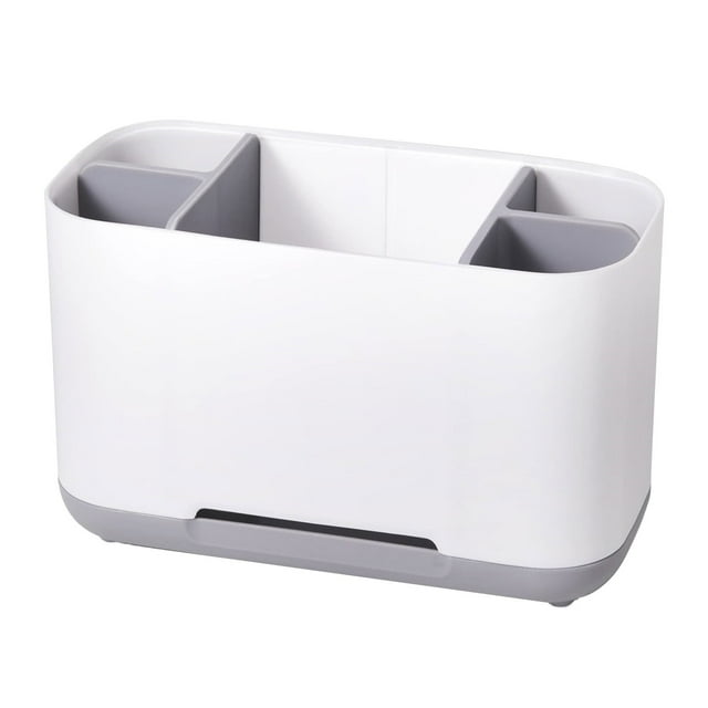 Product Category Rack Storage - Bathroom Organizer Stand for Toothbrushes and Toothpaste Durable Stand with Drain Hole Sleek Countertop Accessory for Daily Use