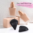thumbnail image 5 of 15 Pcs Power Puff Velour Triangle Power Puffs for Face Power Washable Reusable Soft Wet an ry Makeup Puff for Loose Power Mineral Power Boy Puff Makeup Applicator(Black), 5 of 5