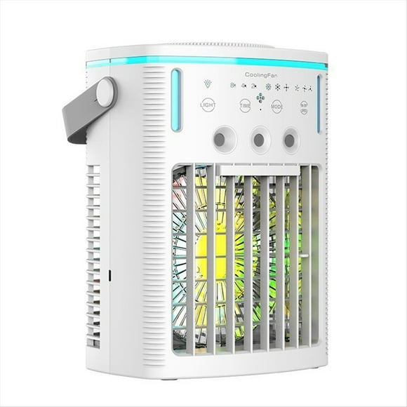 Ventilador de Aire Acondicionado Pequeño para el Hogar, Refrigerador Portátil, Humidificador, de Escritorio, para Uso Móvil.