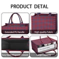 thumbnail image 4 of Large Capacity Tote Bag,Red Blue Checkered Pattern Handbag Fashion Luxury Tote Bag,15.7"x13"x 5.1" Inches,Laptop Compatible, 4 of 6