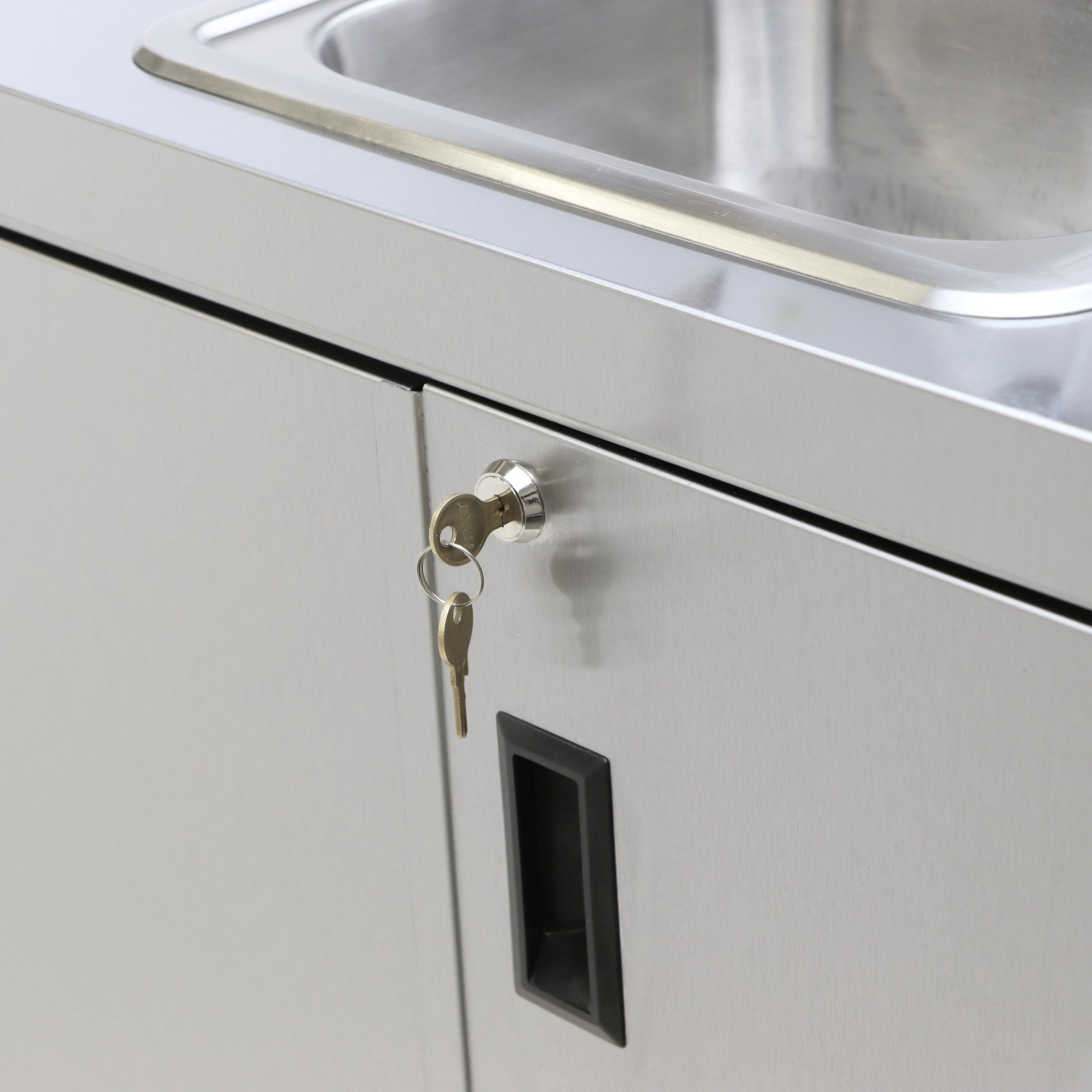 Electric Portable Sink, with Hot Water Heater and Pump - Movable Steel Hand Washing Sink