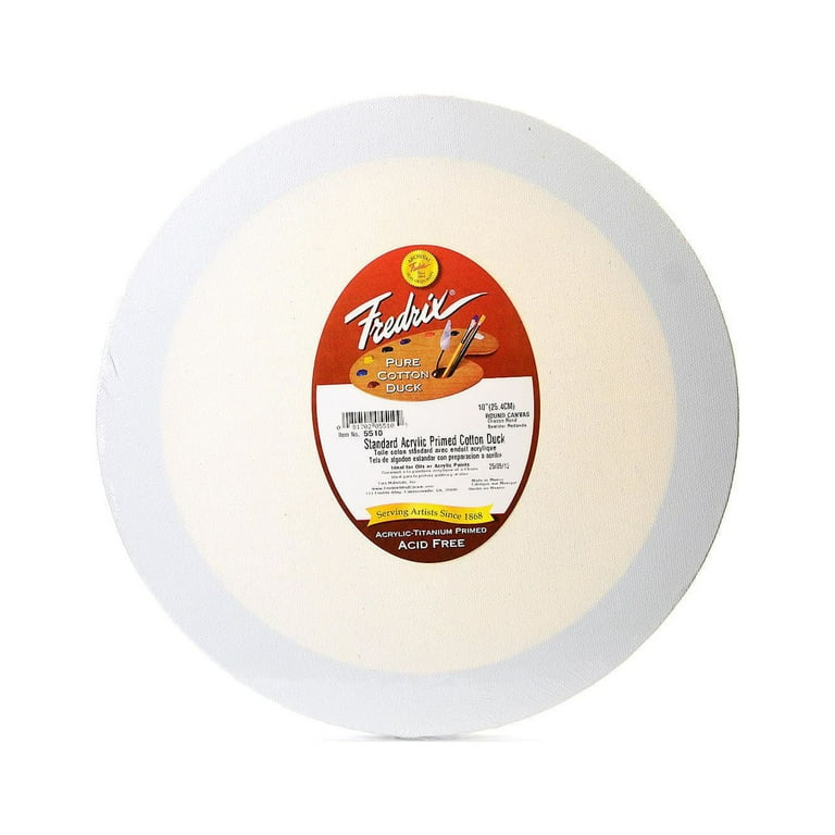 Fredrix Round Stretched Canvas, 10 Fredrix Round Stretched Canvas, 10