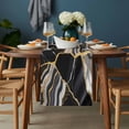 thumbnail image 2 of Black Marble Table Runner - 90 Inch Long, Kitchen Dining Table Runner Dresser Scarves, Grey Gold Texture Vintage Farmhouse Art Farmhouse Decor for Coffee Tables Wedding Party Banquet, 2 of 8