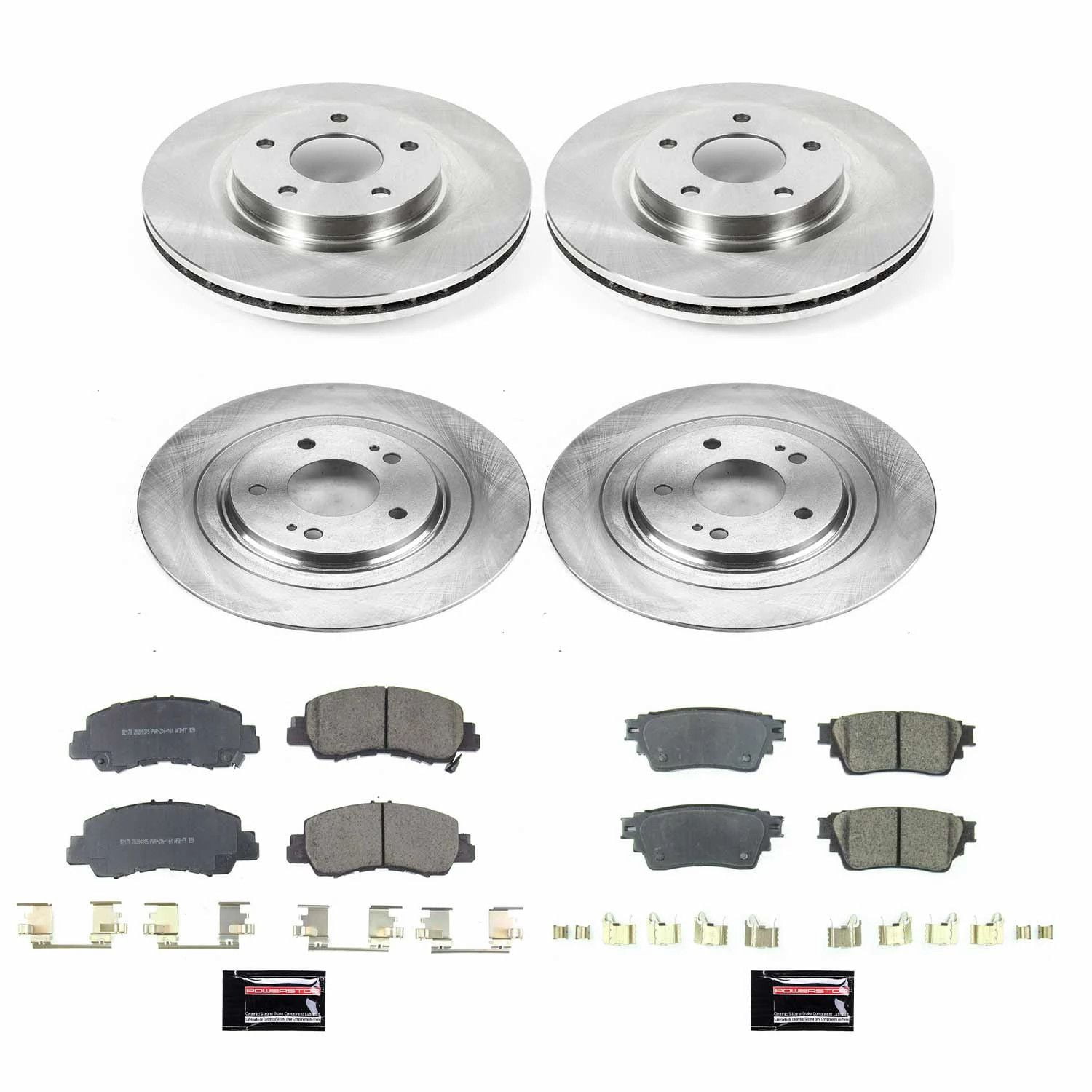 PowerStop Front and Rear Stock Replacement Brake Pad and Rotor Kit Fits: MITSUBISHI Select Models KOE8460