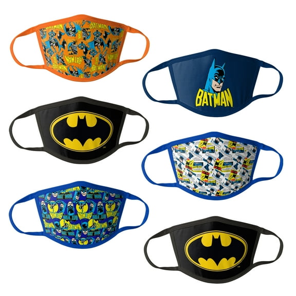 Batman Kids Face Masks - 6PK
