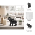thumbnail image 6 of Decorative Resin Elephant Figurine for Home and Bathroom Decor - Ornament Statue for Office Desk, Living Room, and Shelf Decor - Elegant Accent for Entryway and Coffee Table Styling - 7", Black, 6 of 11
