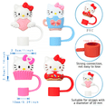thumbnail image 2 of ZHZIYAG 7Pcs Hello Kitty Straw Cover for Stanley Cup, 10mm Cartoon Silicone Straw Topper for Stanley Cup 30/417oz Tumblers, Funny Reusable Lid Accessories WW728#396, 2 of 4