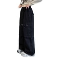 thumbnail image 3 of Cargo Pants Girls Lightweight Girls Elastic Waist Drawstring Pants Baggy Pants Girls Wide Leg Girls Pants Girls Clothes Size 10-11 Years, 3 of 3