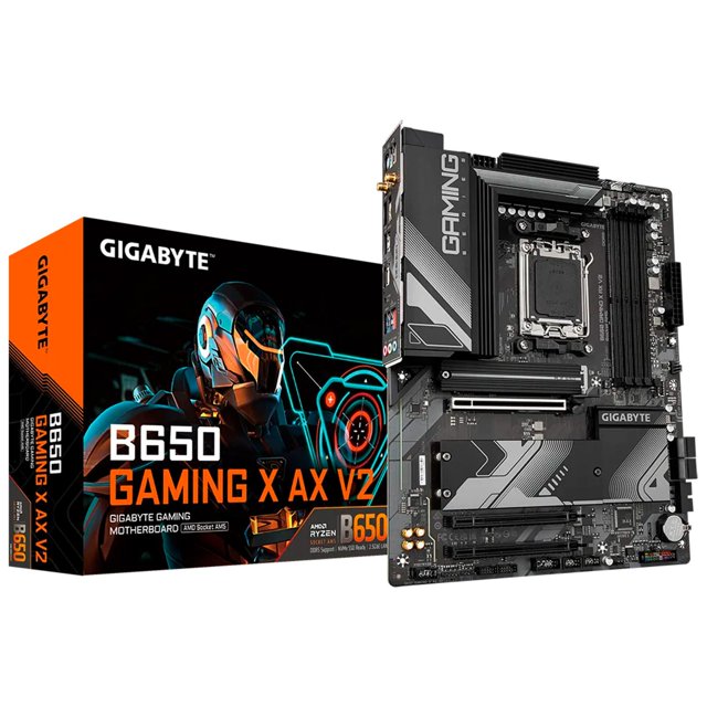 Tarjeta Madre GIGABYTE B650 GAMING X AX AM5 DDR5 USB-C ATX negro