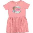 thumbnail image 3 of Inktastic Easter He Has Risen with Cross and Flowers Girls Toddler Dress, 3 of 5