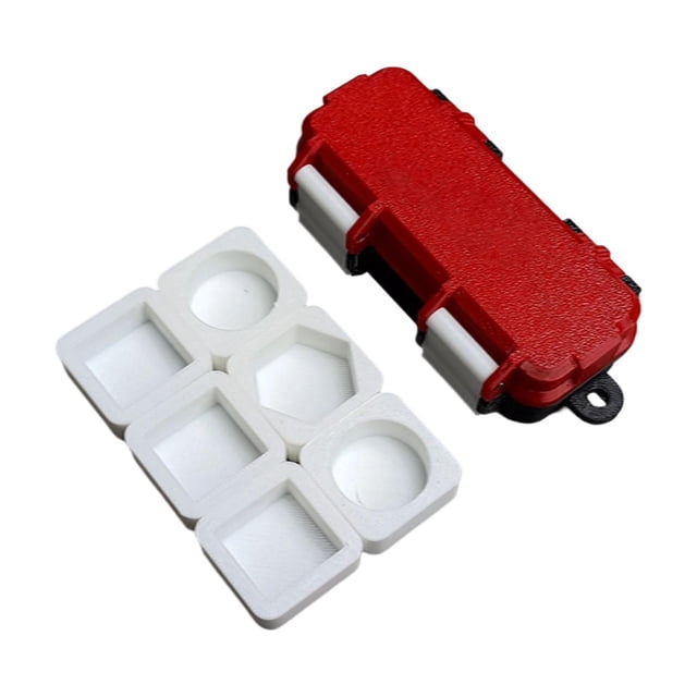 harper Billiard Chalk Holder with Multiple Slots Cue Stick Billiard Accessory Organizer red