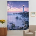 thumbnail image 3 of Coastal Sheer Curtains 84 Inches Long, Summer Beach Ocean Nautical Light Filering Curtains, Breathable Simi Curtain Privacy Drapes for Living Room Bedroom Lightweight Window Treatment, 3 of 9