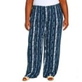 thumbnail image 4 of Three Dots Women's Elastic Pull On Pant with Pockets, Navy, Large, 4 of 4