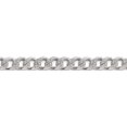 thumbnail image 2 of Sterling Silver 7.5mm Pave Curb Chain (24 X 7.5) Made In Italy qcf200-24, 2 of 5
