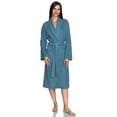 thumbnail image 5 of TowelSelections Women's Robe, Turkish Cotton Terry Shawl Bathrobe X-Small/Small Niagara Blue, 5 of 6