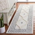 thumbnail image 2 of SAFAVIEH Casablanca Hyram Medallion Runner Rug, Ivory/Black, 2'3" x 8', 2 of 8