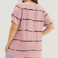 thumbnail image 4 of Womens Fashion Summer Tops 2025 Plus Size Large Leaf Sleeve Printed Short Sleeved V-Neck Top, 4 of 7