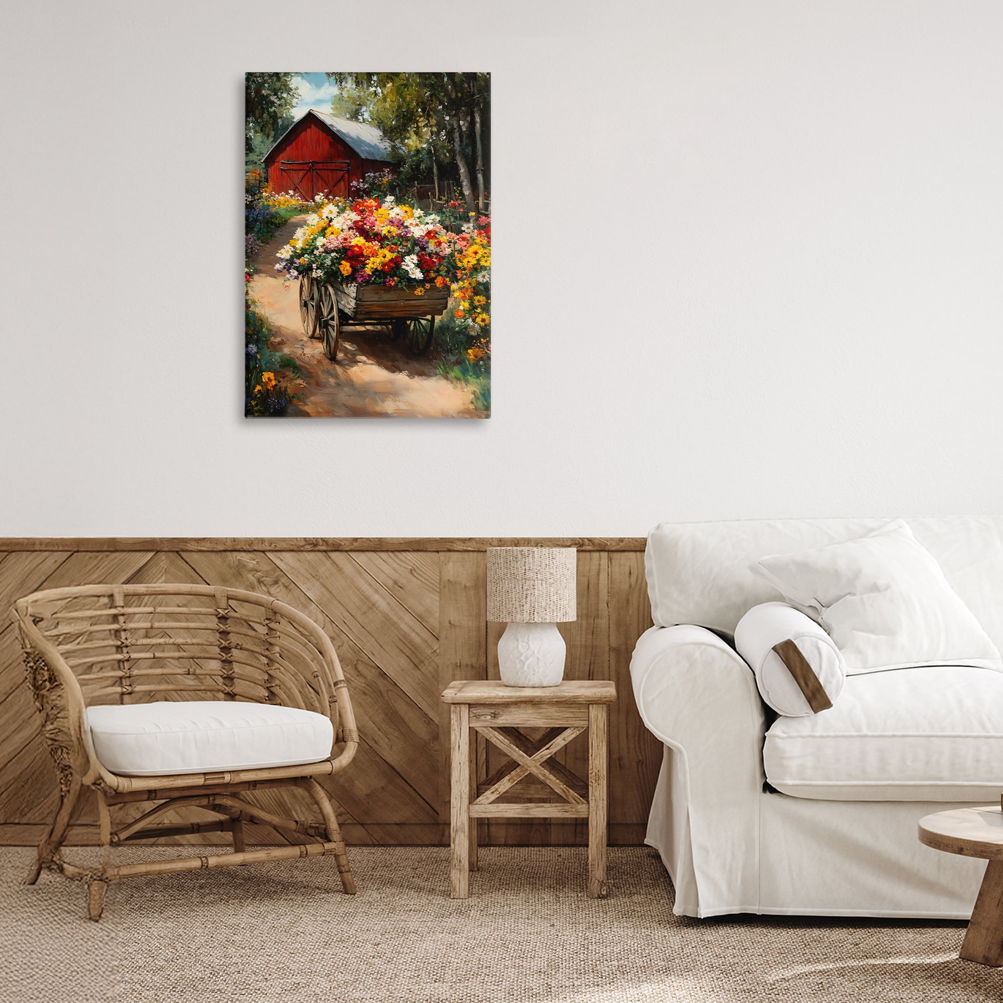 Stupell Industries Floral Wagon in Summer Garden Canvas Wall Art, design by Franklyn Gregory