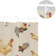 thumbnail image 5 of Coolnut Watercolor Chickens and Rooster Bath Shower Curtain Liners 72"x72", Polyester Waterproof Bath Curtains with Hooks for Bathroom Decoration, 5 of 5