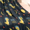 thumbnail image 3 of DarkBlue Cartoon Dinosaurs Astronauts Pattern Blanket,Comfortable Soft Flannel Throw Blanket,All Season,Warm Lightweight Blankets for Sofa Bed Couch Living Room Chair,30"x40", 3 of 4