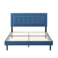 thumbnail image 4 of AENKYO Modern Platform Bed Frame with Upholstered Headboard, Full Size,Blue, 4 of 7
