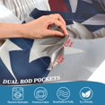 thumbnail image 5 of Yayeee Kitchen Curtains Tier Set of 2 Light Filtering 57"x36" Over Sink Window Panels, American Eagle Pattern, 5 of 7