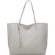 thumbnail image 1 of Bolso de hombro tipo tote de piel sintética suave para mujer, bolso de mano con borlas de gran capacidad, 1 of 7
