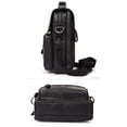 thumbnail image 4 of Leather Messenger Bag for Men, Shoulder Crossbody Bag with Adjustable Straps for Work Business, 4 of 10