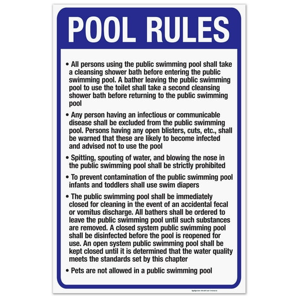 Hawaii Pool Rules Sign, Complies With State Of Hawaii Pool Safety Code