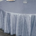 thumbnail image 5 of BalsaCircle 108" Sequin Round Tablecloth Dusty Blue, 5 of 8
