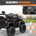thumbnail image 7 of Clovercat 12v 7 Hours Powered Ride on Toys Car with Parent Remote, , Bluetooth Music, Spring Suspension, Led Lights, Black, 7 of 7