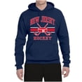 thumbnail image 2 of Wild Bobby City of New Jersey Hockey Fantasy Fan Sports Unisex Hoodie Sweatshirt, Navy, 3X-Large, 2 of 5