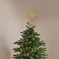 thumbnail image 1 of Christmas Tree Topper Adorno Hueco de Árbol Navideño Ornamento para Festividades Coronador Decorativo de Árbol Adecuado para Decoración Navideña Oficinas y Bares Estrella Dorada, 1 of 8