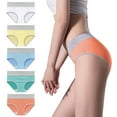 thumbnail image 2 of WTXUE Womens Panties Hipster Underwear Women Pack Bladder Control Underwear for Women s Fashionable Splicing Color 5 Pack Hip Lifting | Ladies Panties 5-Pack XL, 2 of 8