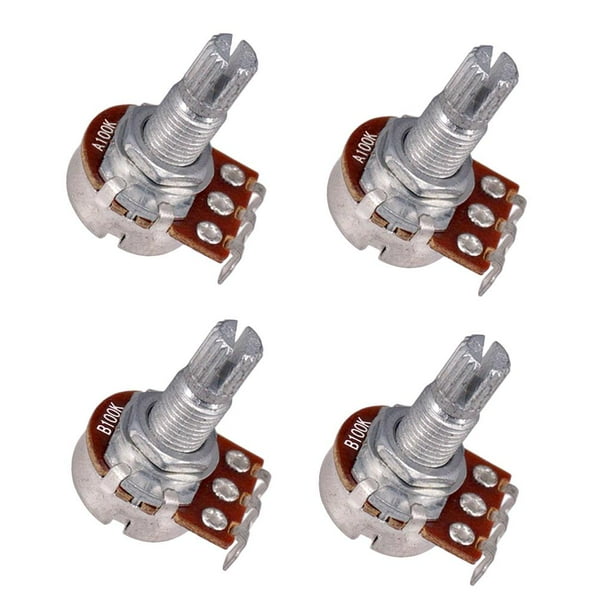 Potenciómetro de guitarra Sunnimix Potenciómetro de Control de Bajo de Guitarra Eléctrica Dividido Largo