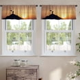 thumbnail image 2 of LALILO Kitchen Curtain Valance Flag Mountain Sky And Rod Pocket Window Curtain 52"x 18" Set of 2, 2 of 7