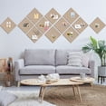 thumbnail image 6 of Bulletin Felt Board Pin Board 12 Pack Large Cork Board for Wall Felt Wall Tiles with Removable Adhesive Tabs, Bulletin Boards for Walls Large Corkboard for Office Home School, Latte, 6 of 10