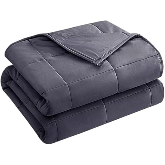 Manta pesada Yescool para adultos (5,4 kg, 152 x 203 cm, gris)