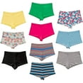 thumbnail image 3 of Alyce Ives Intimates High Waisted Cotton Boyshort, Fun Prints & Solids, M, 12 Pack, 3 of 6