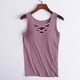 thumbnail image 2 of TaTaai Women's Plus Size Wire-Free Pajama Top, Solid Short Sleeve Chest Pad Design, Loose Comfort Fit, Ideal for Four Season Daily Loungewear Gift, 2 of 7