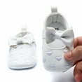 thumbnail image 3 of LEEy-world Toddler Shoes Toddler Walk Baby Cute Leather Kid Princess First Shoes Toddler Bow Girls Soft Baby Shoes Toddler Girl Shoes Size 9,White, 3 of 4