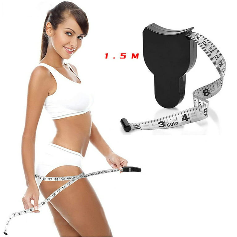 Dreamhall Body Tape Measure - Automatic Telescopic Tape Measure -  Retractable Measuring Tape for Body: Waist, Hip, Bust, Arms, and More White  
